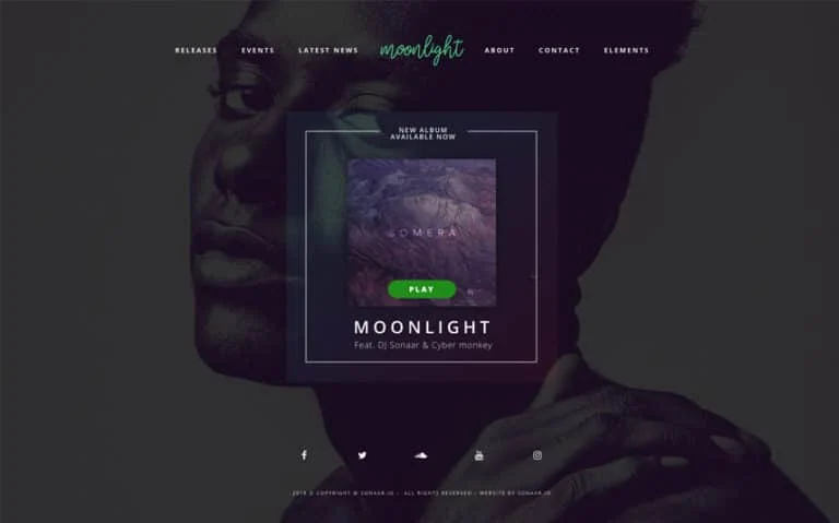 Moonlight WordPress theme preview