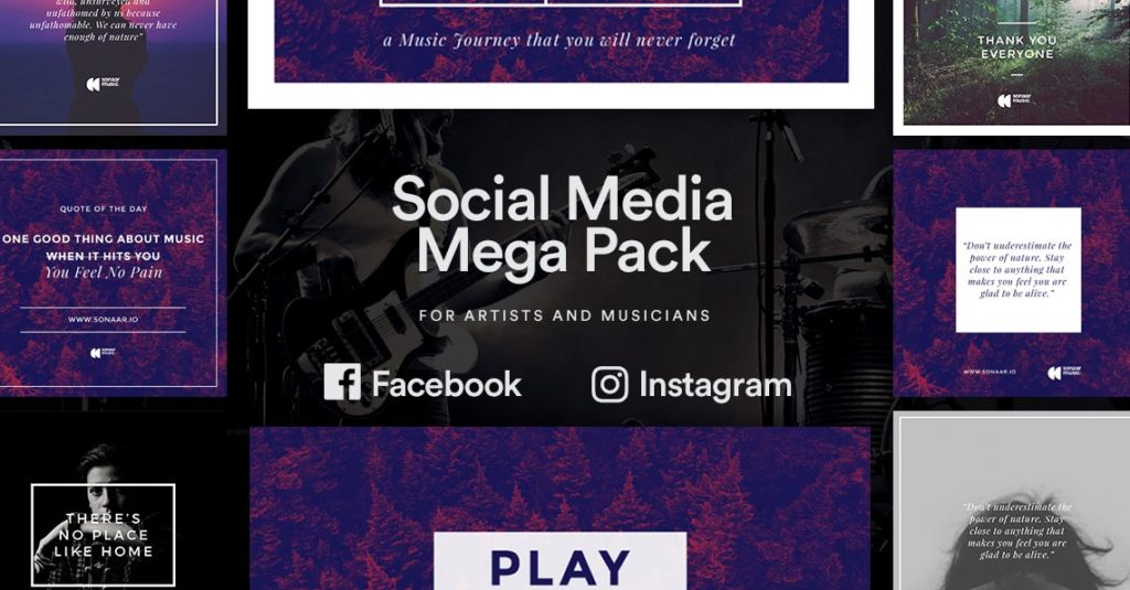Social Media PSD for Musician and Artists