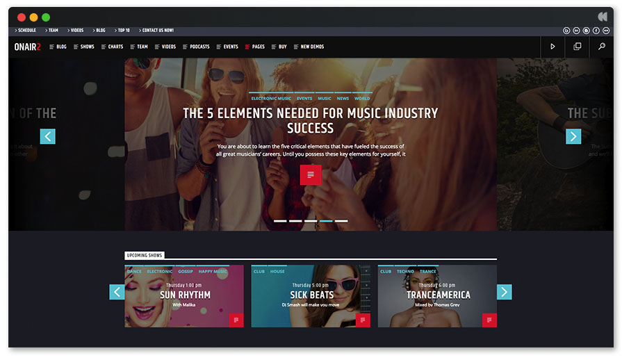 music studio website template