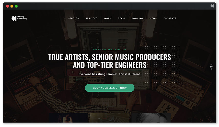 Recording Studio WordPress Theme - Studio