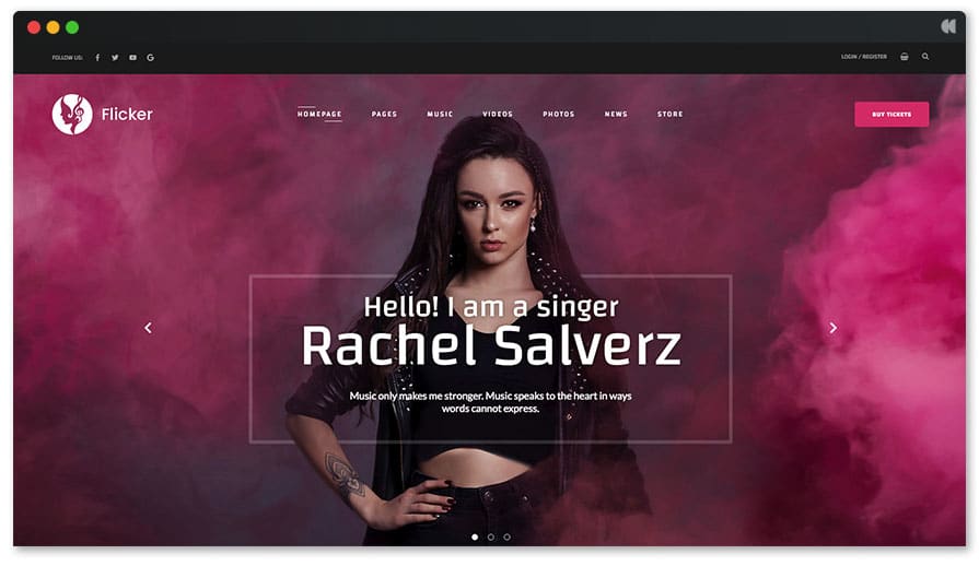 Flicker WP Theme for Singer