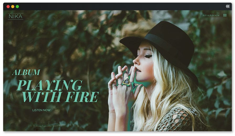 Nika Singer WordPress theme