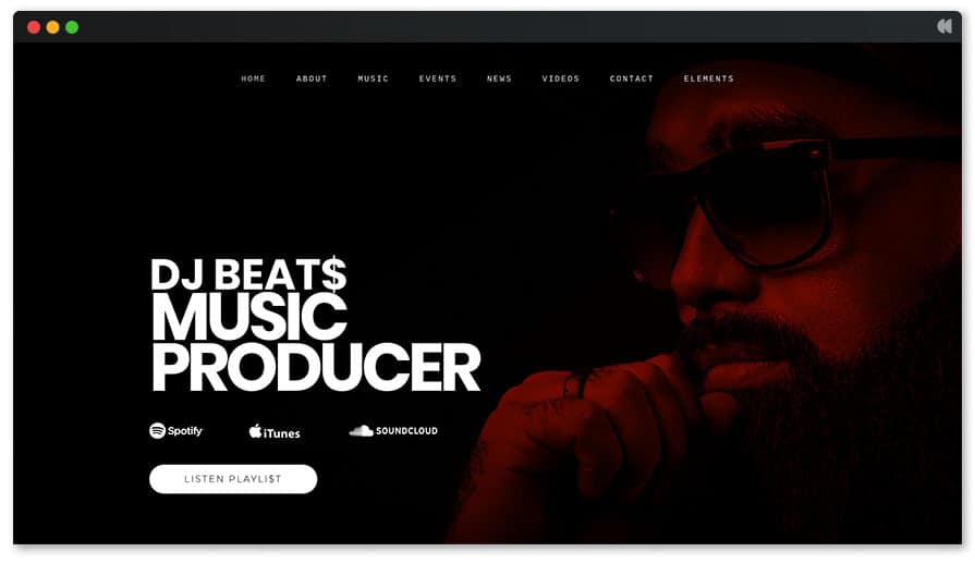 Créateur de Web de hip-hop et de producteur de musique