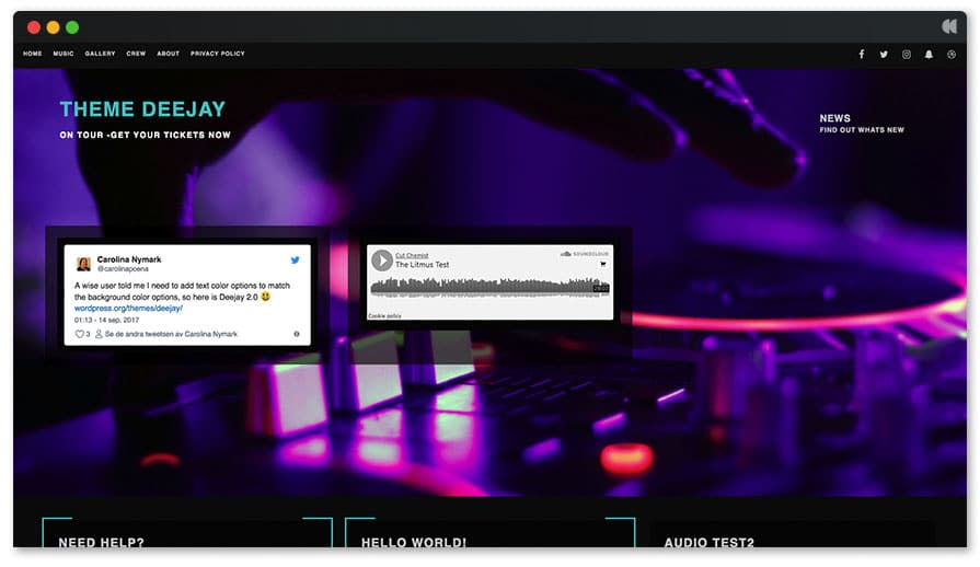 Free Music WordPress Theme - DeeJay