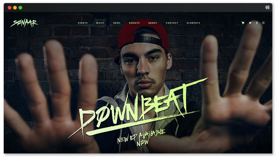 Présentation Downbeat-un thème WordPress hip hop