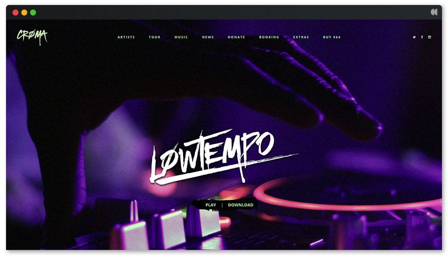 Lowtempo is a new DJ wordpress theme for residents