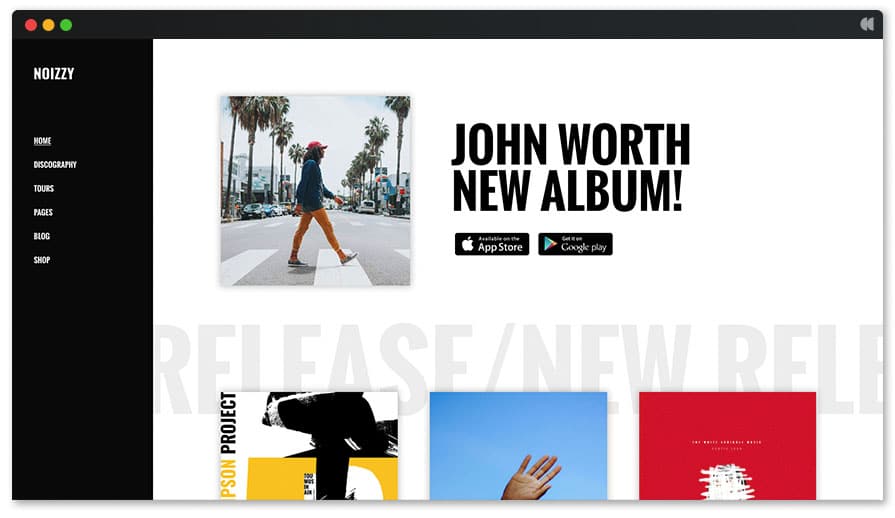 Noizzy is the perfect music app wordpress theme