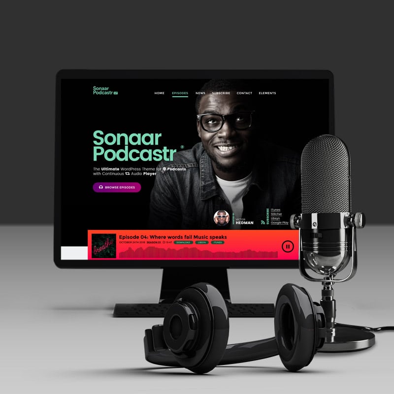 Use a WordPress theme for Podcast