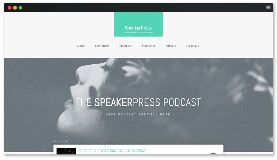 WordPress theme for Podcaster - Speakerpress