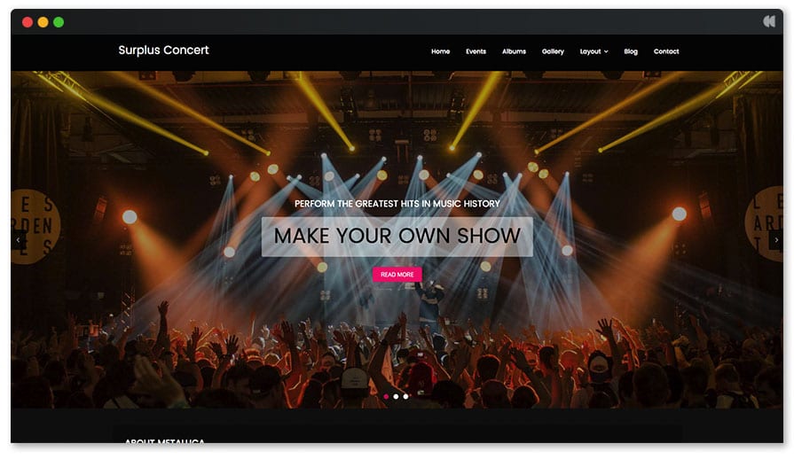 Surplus Concert Free WordPress Theme