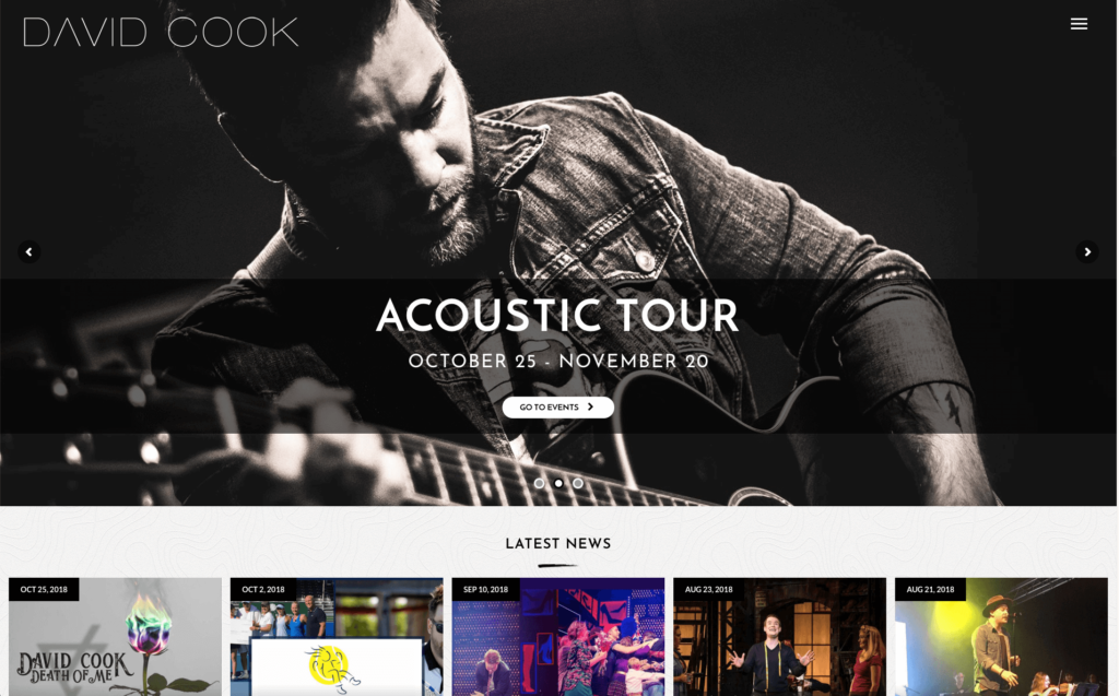 davidcook - Singer Website Example
