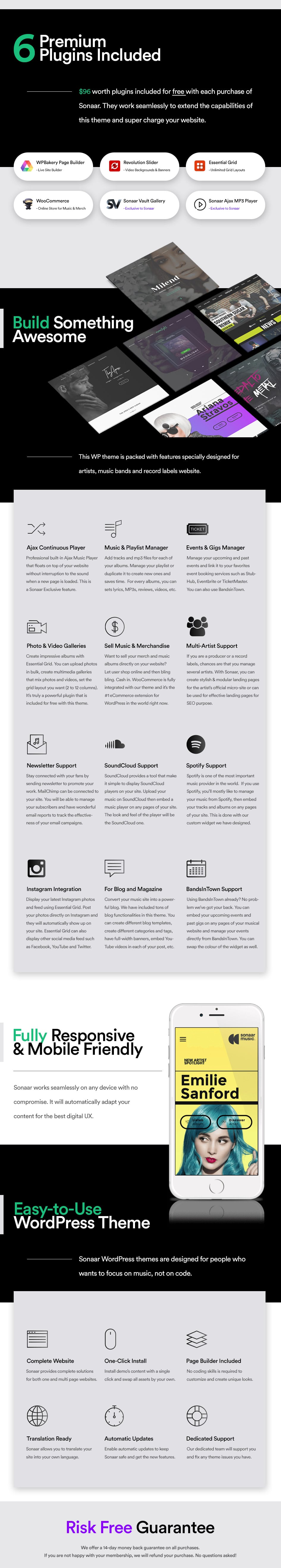 All Features for Music Websites