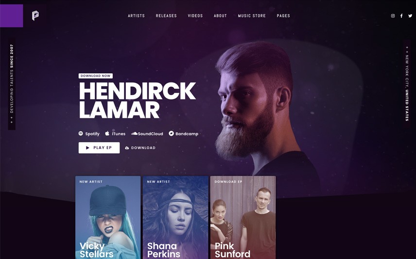 5 best website templates for record labels