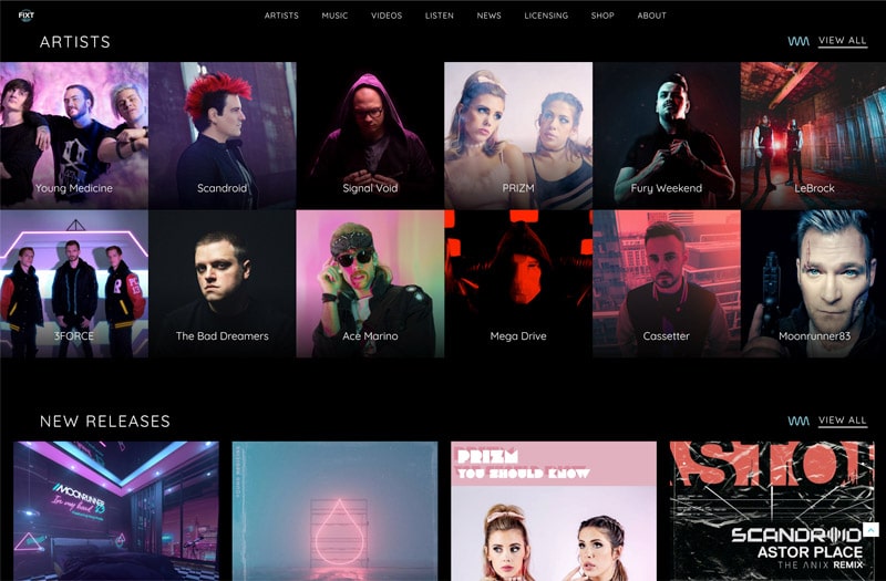 Fixt Neon Record Website