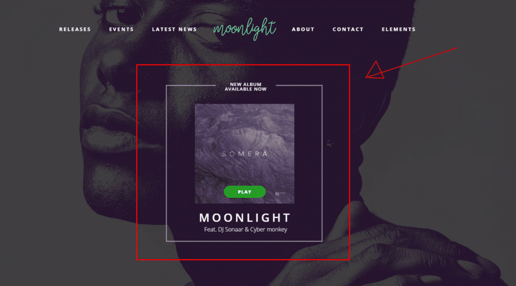 sonaar moonlight wordpress theme featured album