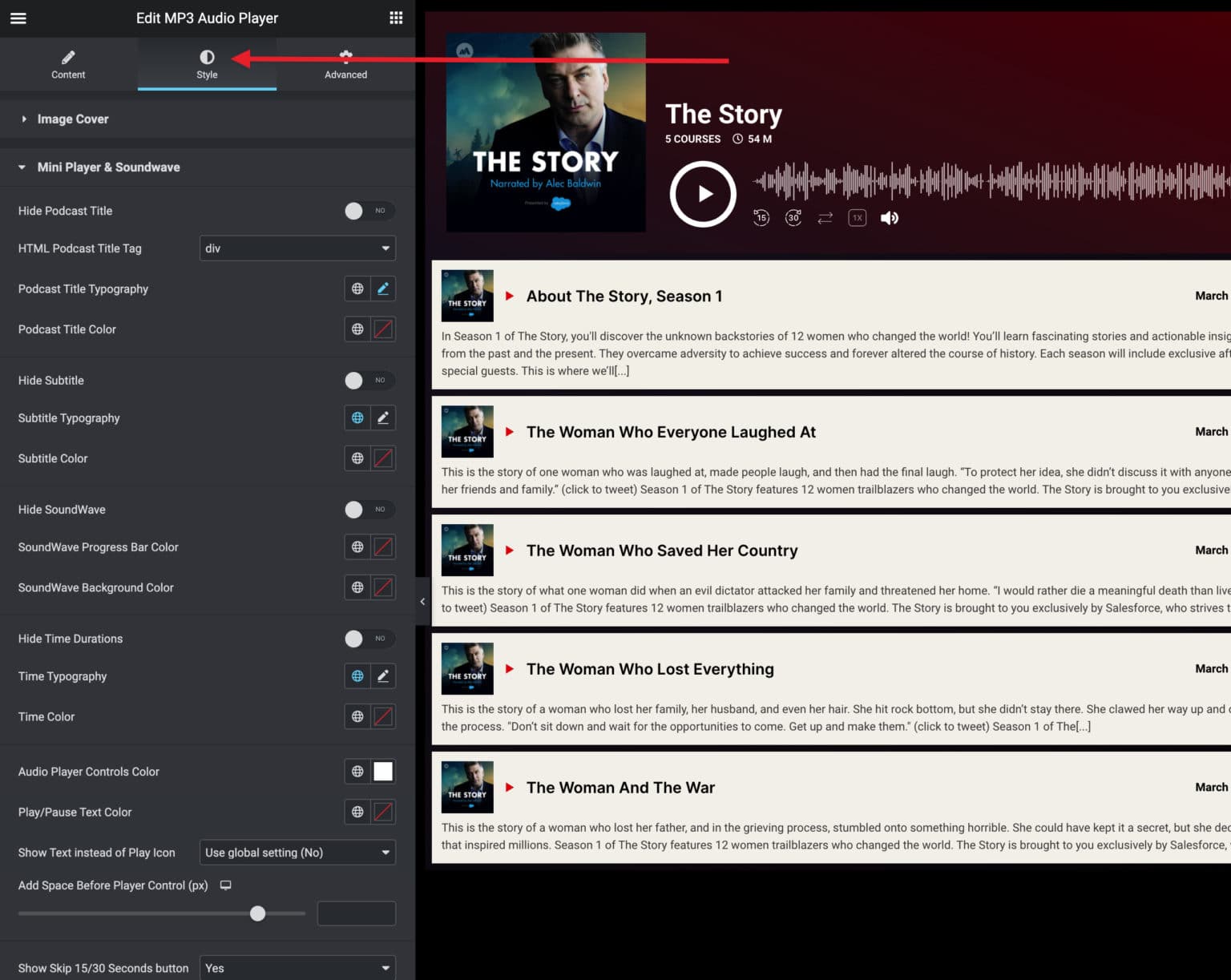 Add Audio Player with Elementor Sonaar