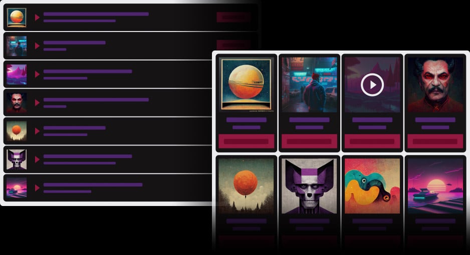 Audio tracklist vs audio grid