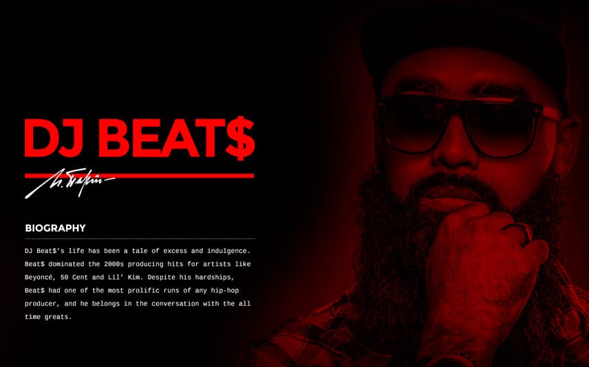 Musician WordPress theme for Producer