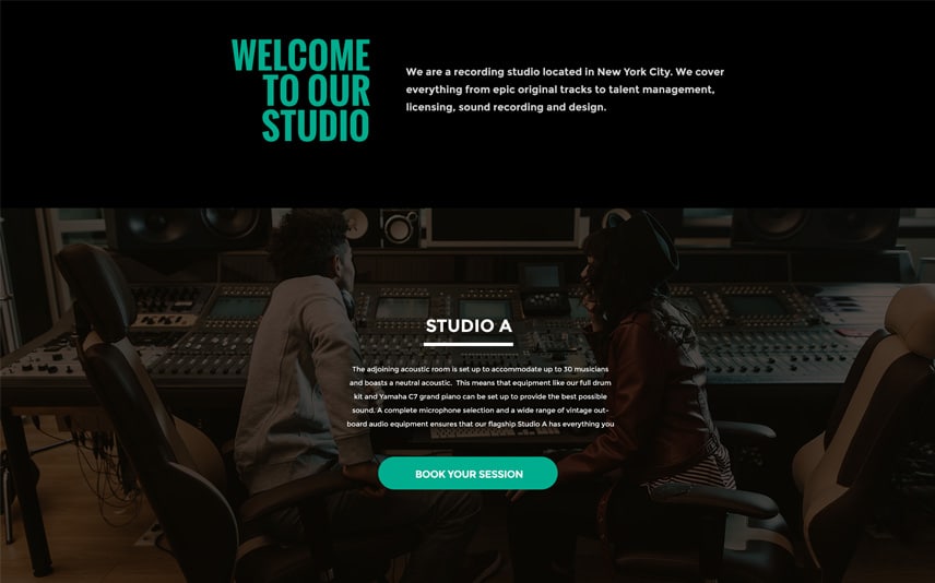 Recording Studio and Music Producer WordPress Theme