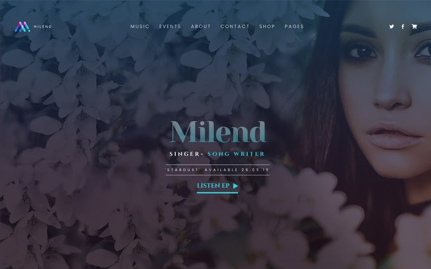 Milend - Musician WordPress Theme for Elementor