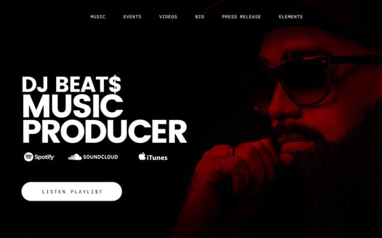 music artist wordpress theme