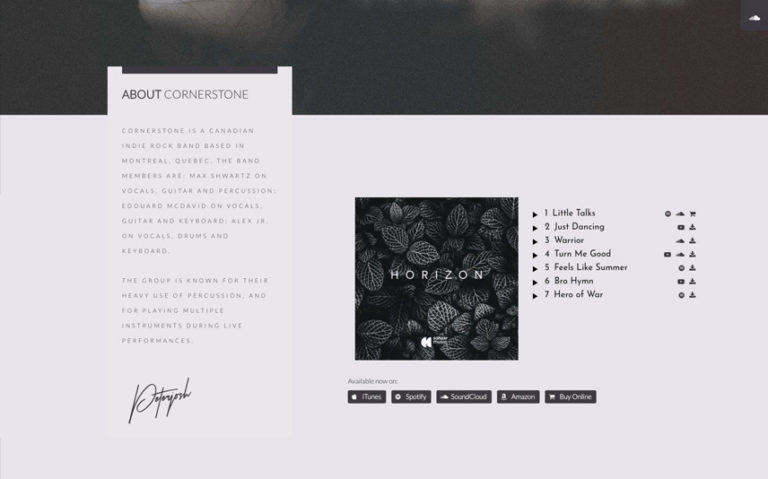 Responsive WordPress Template for Singer