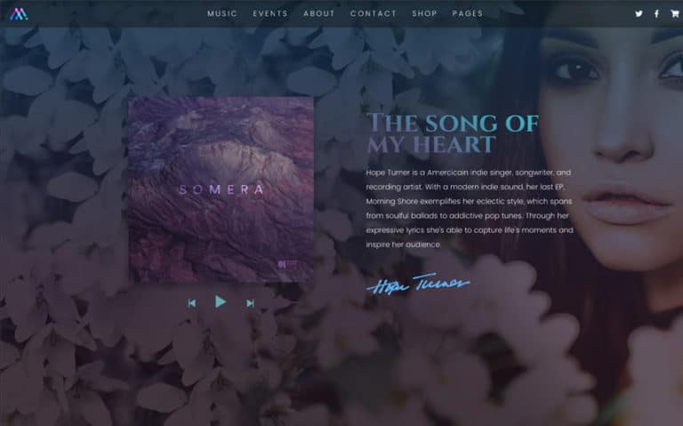 Singer WordPress Theme for Musician