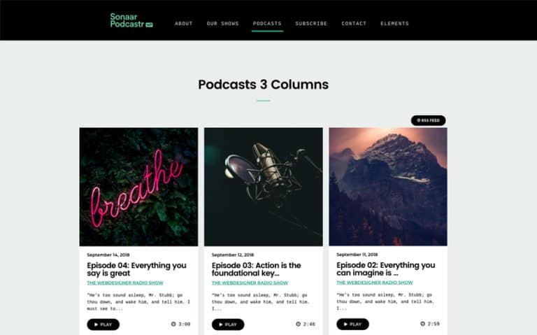 Podcast WordPress Theme pour podcaster