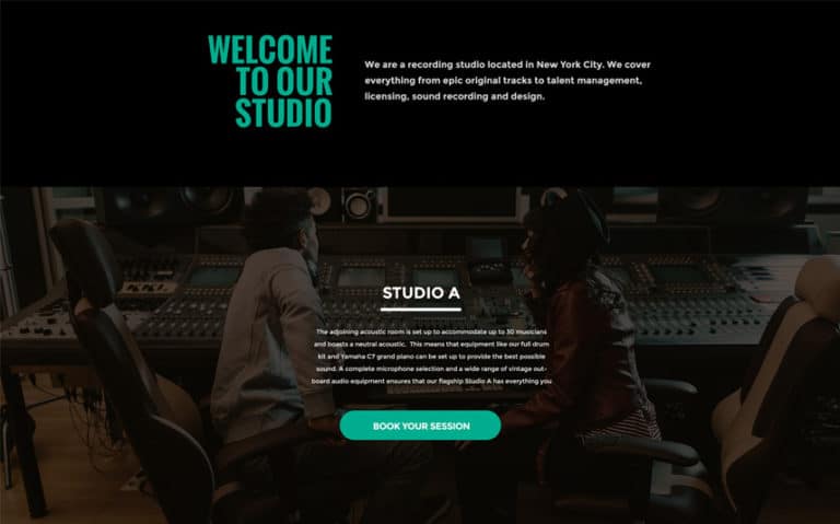Recording Studio and Music Producer WordPress Theme