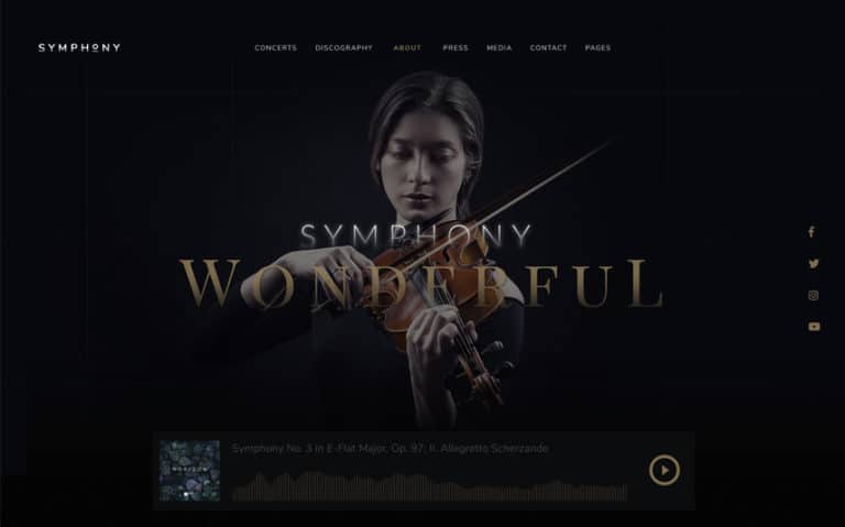 Musique classique Symphonie thème WordPress