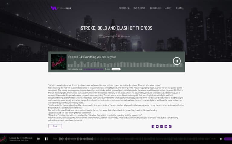 Stream Any Audio with StreamKing Podcast Theme